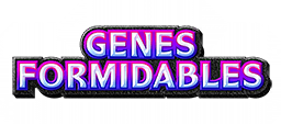 Logo de la expansión Genes Formidables del Trading Card Game Pocket